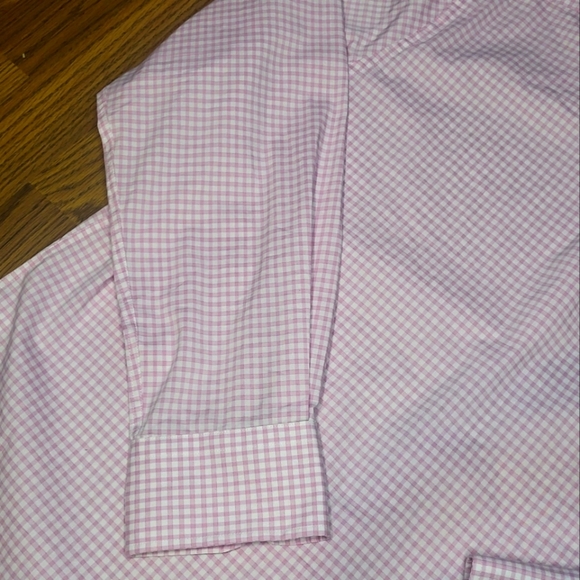 Tommy Hilfiger Pink Gingham Slim Fit Stretch Shirt XL 17 34/35  A66 - Picture 8 of 9